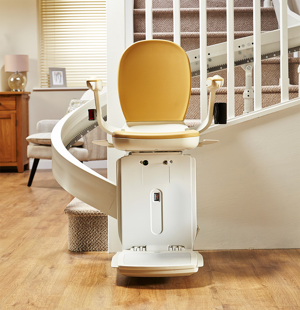 Acorn 180 curved stairlift in home