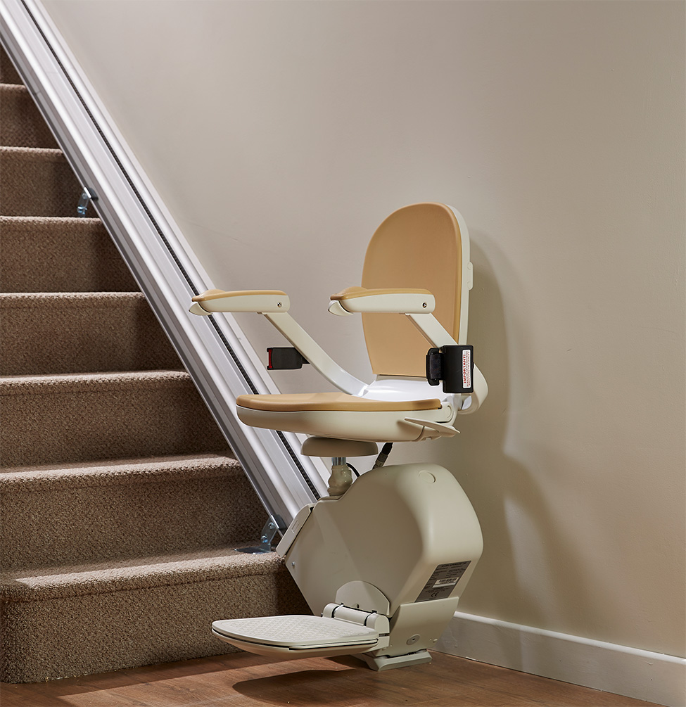 Stairlift at bottom of stairs