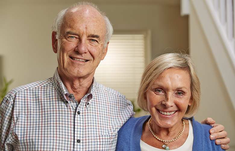 Couple Smiling About The Service They Recieved From Acorn